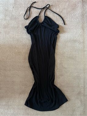 Aritzia Black Halter Dress